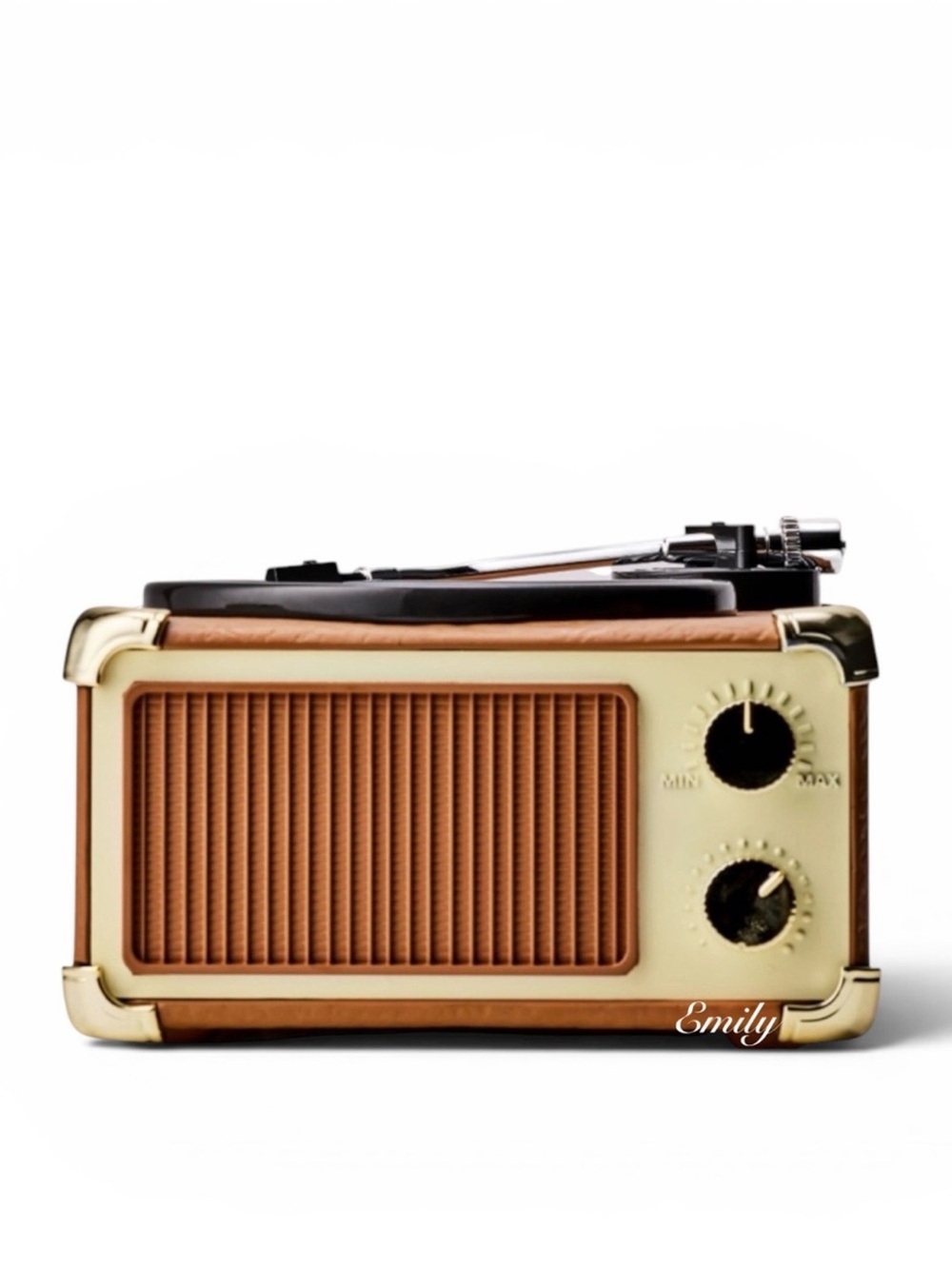 Bath & Body Works VINTAGE Style Record Player 3-Wick Candle Holder